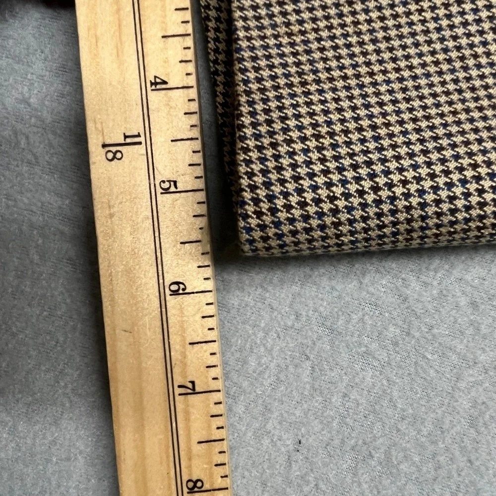 Hart Schaffner Marx Men Brown Navy Houndstooth Blazer Sport Coat Made in USA 42R